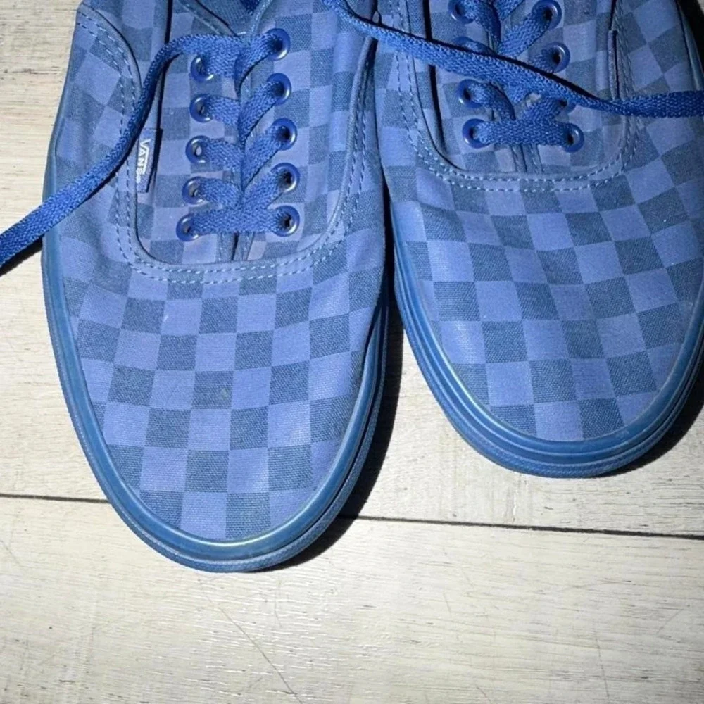 Vans navy blue checkered skateboarding‎ shoes men Size US 10.5